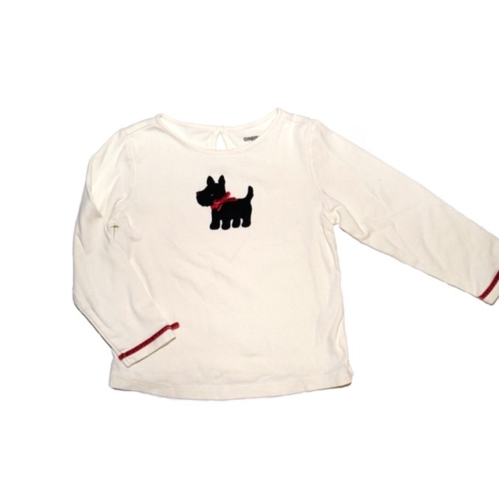 Girls 4T white long sleeve gymboree shirt